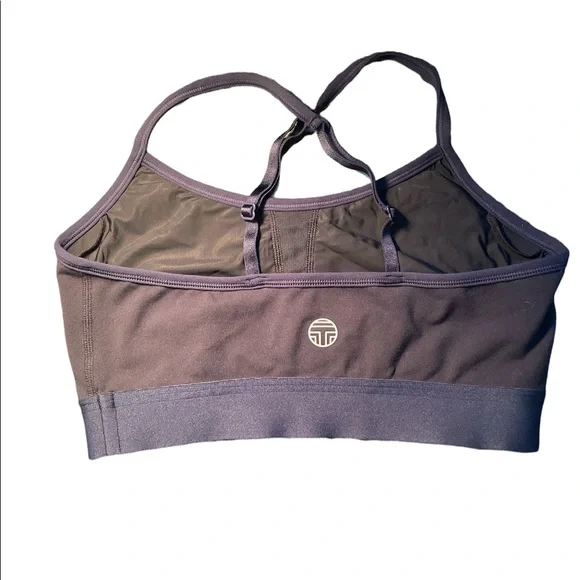 Tory Sport 2 Tone Blue Sports Bra with Adjustable Crossed Spaghetti Straps Small - Picture 4 of 9